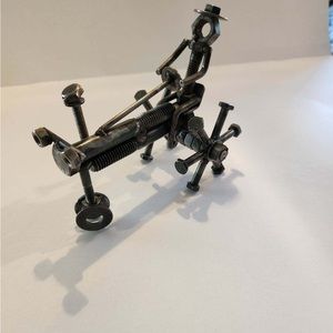 This piece is very sturdy  5x3x4 made by disabled veteran